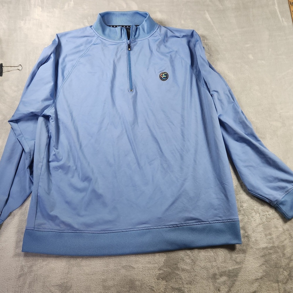 FootJoy Pullover Mens‎ XL Light Blue 1/4 Zip Stretch Golf Techwear Performance
